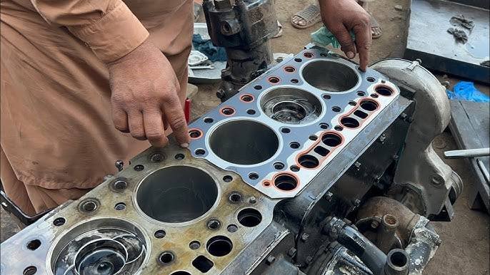 The process of rebuilding a Nissan engine